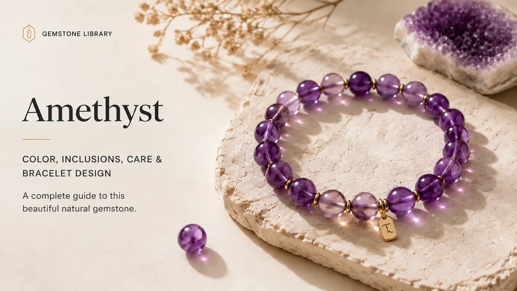Amethyst: Color, Inclusions, Care & Bracelet Design